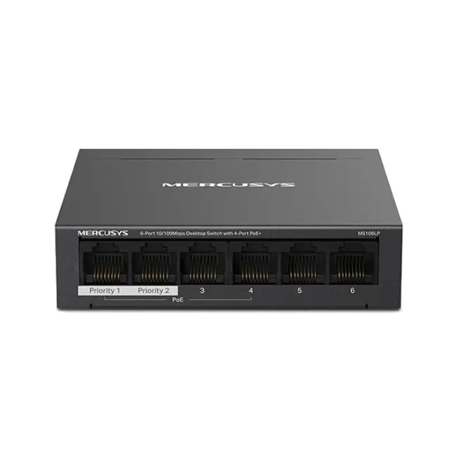 6-Port 10/100Mbps desktop switch με 4 θύρες PoE+