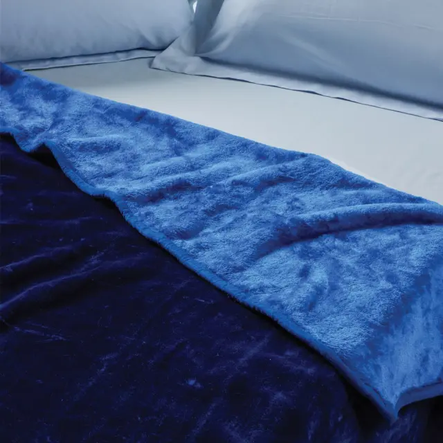 Κουβέρτα 160x220 Μονή Velour 700gsm Das Home 0292 Blue 100% Ακρυλικό 2