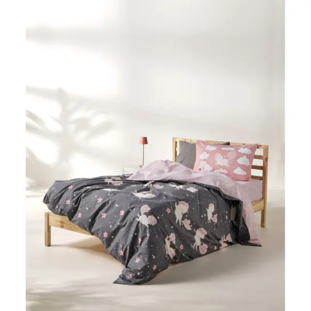 Παιδικό Πάπλωμα Μονό Kentia Nagoya Grey Brown- Pink- White 160x240