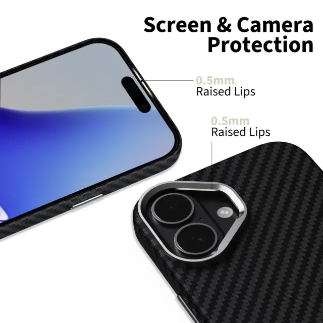 TECH-PROTECT ION CARBON MAGSAFE IPHONE 17 BLACK/SILVER 2