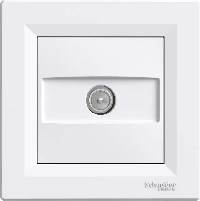 Asfora, TV socket ending, 1dB, white