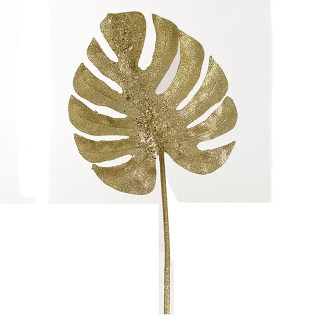 Φύλλο monstera χρυσό glitter 60cm HomeGuru AX669