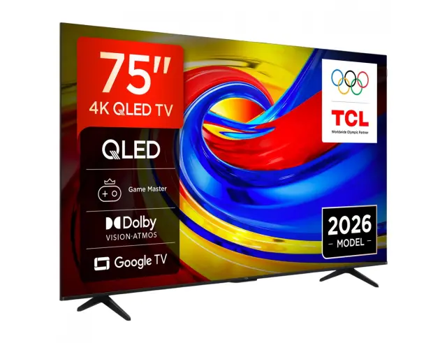 Smart TV 75'' TCL 75P7L Premium QLED - Ανάλυση 4K UHD (3840 x 2160) - AI - Dolby Vision & Atmos - HDR10+ - Δέκτες DVB-T/T2, DVB-C, DVB-S/S2 - 3x HDMI, 2x USB, Wi-Fi, Bluetooth 75P7L 2