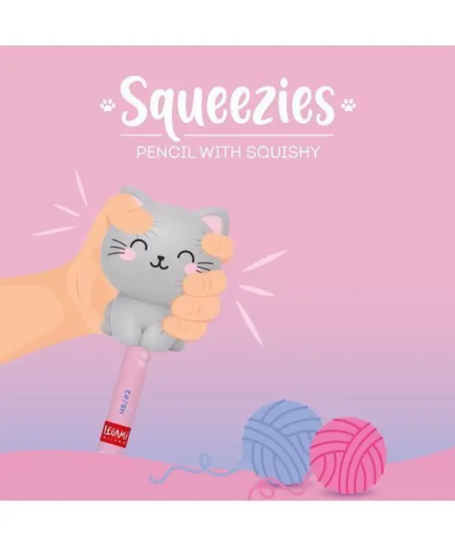 Legami Squeezies Μολύβι με Squishy Kitty (Γατούλα) HB PSQ0002 2