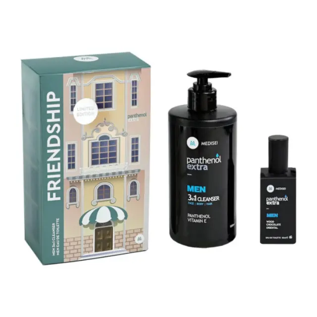 Panthenol Extra Promo με Men 3in1 Cleanser Ανδρικό Αφρόλουτρο & Σαμπουάν, 500ml & Men Eau De Toilette Ανδρικό Άρωμα, 50ml