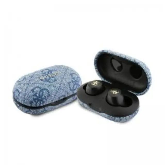 True Wireless Ακουστικά Bluetooth Guess Docking Station Metal 4G Μπλε N67686 2