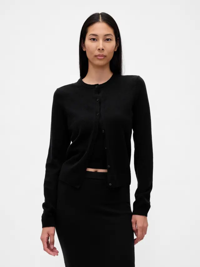 CashSoft Crop Ζακέτα Black