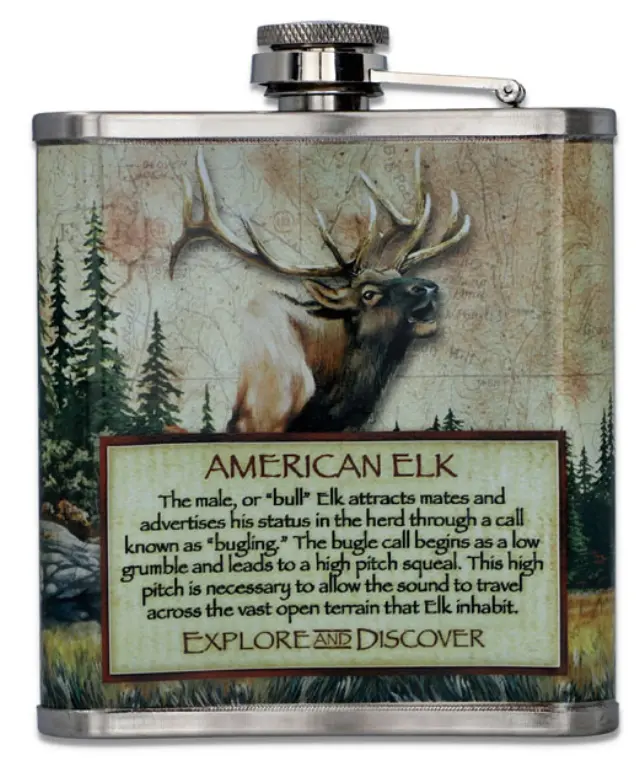 Hip Flask Φλασκί Ποτού Art Σχεδιο Ελάφι - 210ml 3