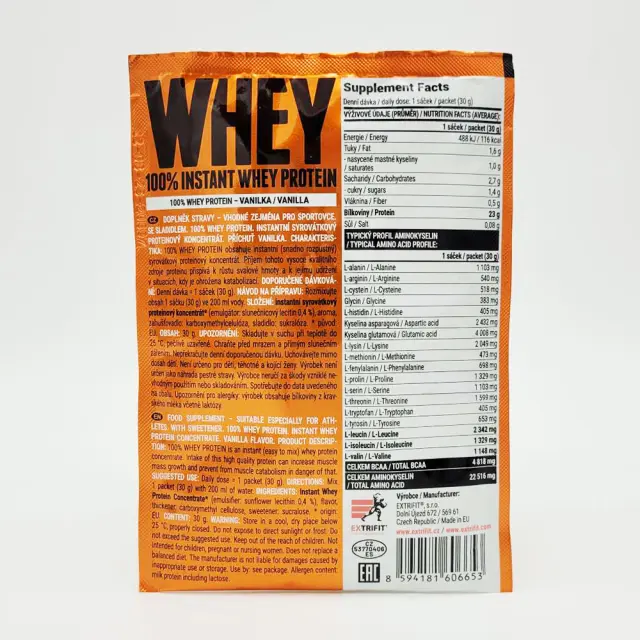Extrifit 100% Instant Whey Protein vanilla, 30-g 2