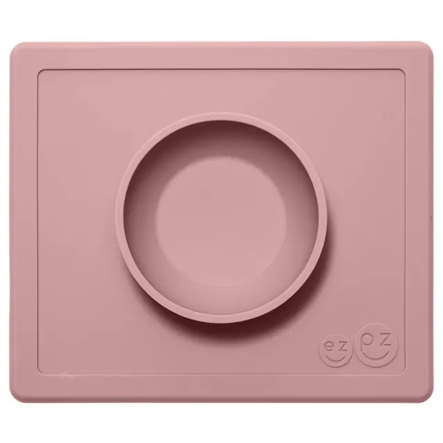 Ezpz: Εκπαιδευτικό μπολ 6+ μηνών Happy Bowl - Blush