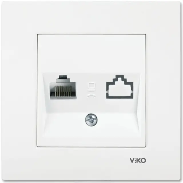 Karre White One Gang Data Socket (CAT5)