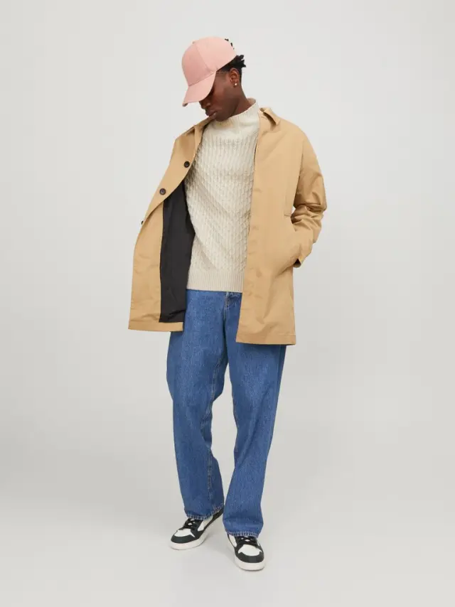 JORCOSY KNIT CABLE HIGH NECK LN Moonbeam 3