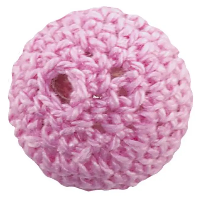 Χάντρα Μάλλινη Round Lilac 20mm - 5τεμ