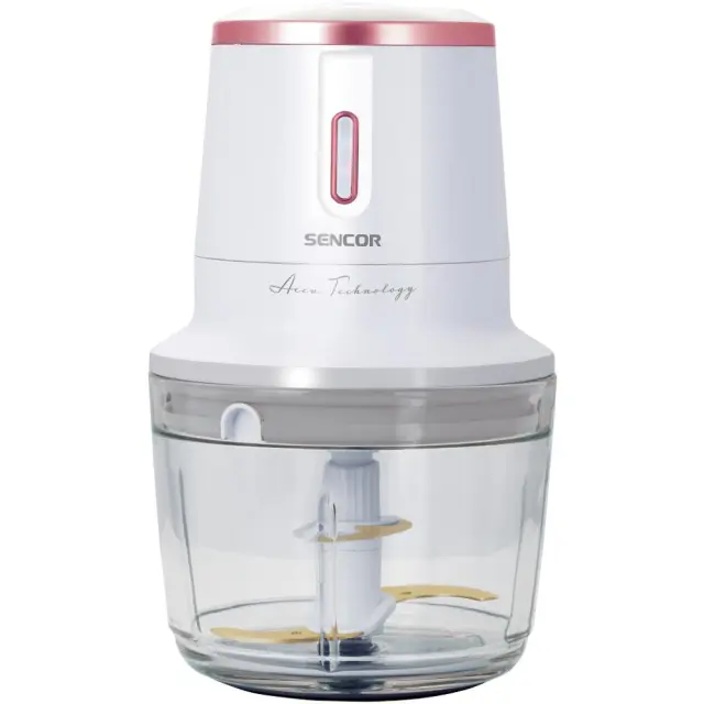 Επαναφορτιζόμενος Πολυκόπτης Multi 500ml Glass με Λεπίδες Τιτανίου 200W Sencor SCB 9000WH Λευκό/Ροζ