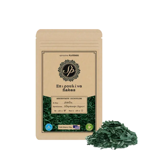 Σπιρουλίνα flakes με ιώδιο 25g