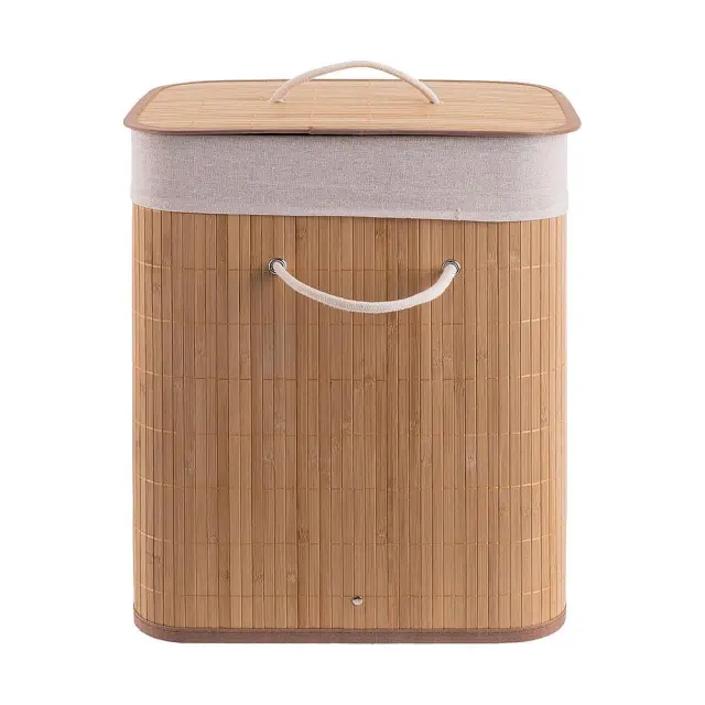 Καλάθι Απλύτων Essentials Πτυσσόμενο Ορθογώνιο 60lt Bamboo Estia 02-12816
