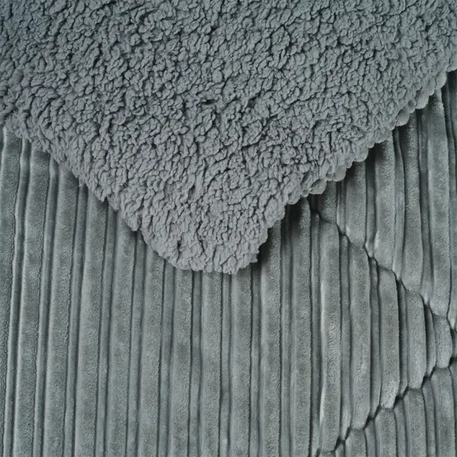 Κουβερτοπάπλωμα sherpa μονό γκρι 160x220cm Das Home 1179 2