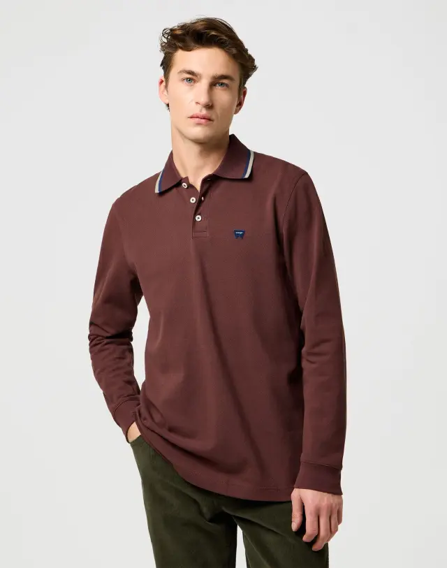 Wrangler Ανδρική Pique Polo Mπλούζα 112371508 – Mahogany - S