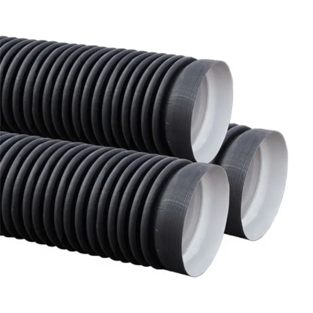 Pipe gofr. 40 black ar/p 25m