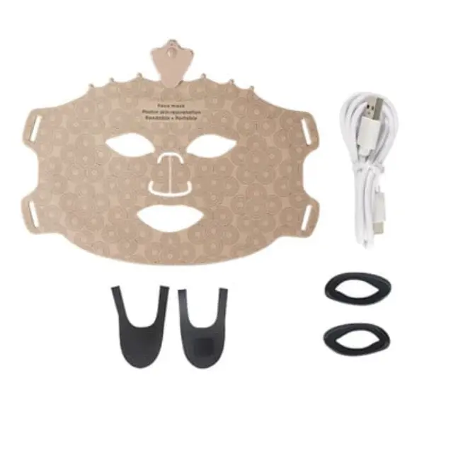 Μάσκα προσώπου 7 χρωμάτων LED 80 τμχ Bead Flexible Soft Silicone Therapy Mask Pore Acne Anti Oil Recrement Enhance Cellular Repair 2