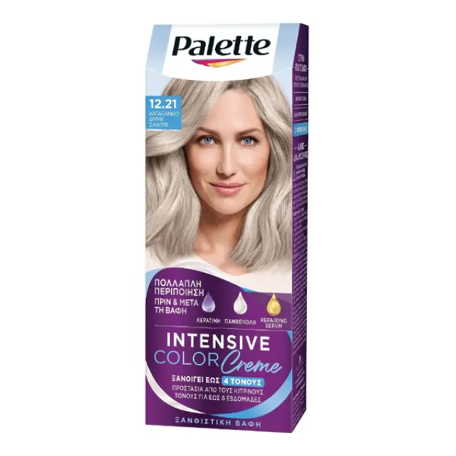 Schwarzkopf Palette Βαφή Μαλλιών Intensive Color Creme 110ml | Απόχρωση 12.21 Κατάξανθο Φυμέ Σαντρέ