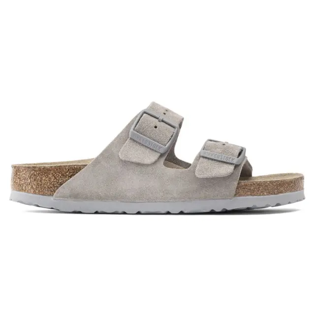 Birkenstock Πέδιλα Unisex δέρμα suede Γκρί BIR/ARIZONA SOFT 1020557 STONE