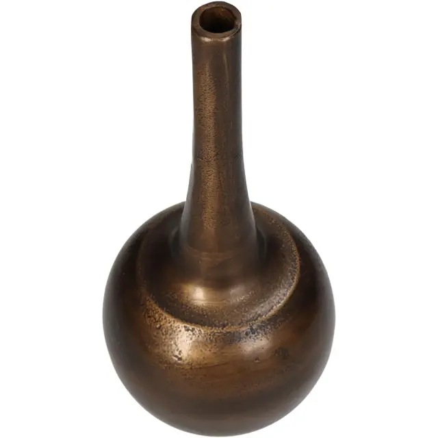 Βάζο Μπρονζέ Αλουμίνιο 13x13x32.5cm 2