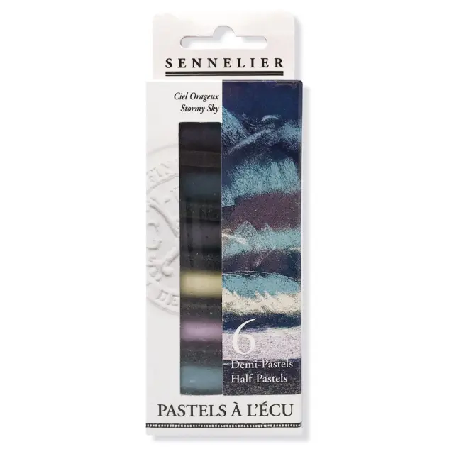 Sennelier Ξηρά Παστέλ Μισά, Σετ 6τεμ Stormy Sky Set