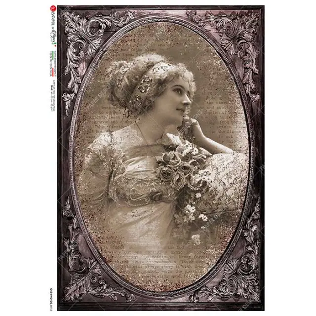 Ριζόχαρτο για Decoupage PaperD, Vintage πορτρέτο, 32x45cm