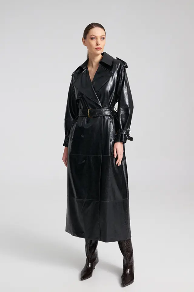 Παλτό από δερματίνη LINKIE TRENCH COAT - XS