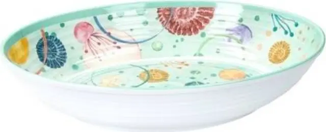 Brandani Μπολ Σαλατιέρα Οβάλ Μελαμίνης Bollicine 33x23x7cm 0lt Γαλάζιο