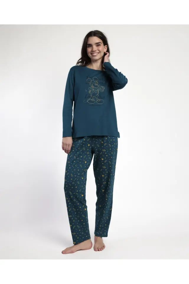 Admas Disney Γυναικεία Πιτζάμα Mickey Mouse Μπλε
