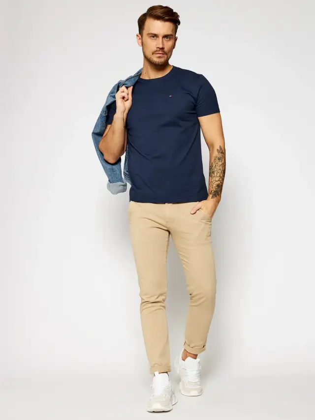 Tommy Hilfiger - Ανδρικό T-shirt Tjm Original Jersey Tee Regular Fit DM0DM04411-002 Μπλε Ναυτικό 3