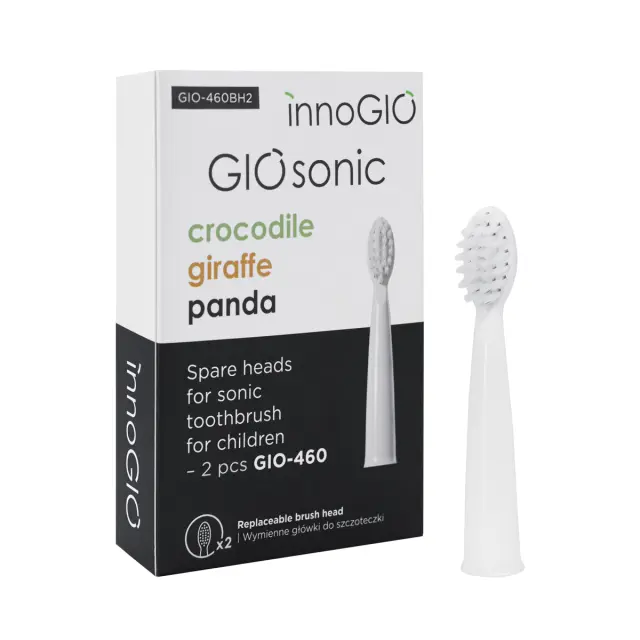 INNOGIO ΑΝΤΑΛΛΑΚΤΙΚΕΣ ΚΕΦΑΛΕΣ ΓΙΑ ΠΑΙΔΙΚΕΣ ΟΔΟΝΤΟΒΟΥΡΤΣΕΣ GIO SONIC ΣΕΤ 2 ΤΕΜΑΧΙΩΝ