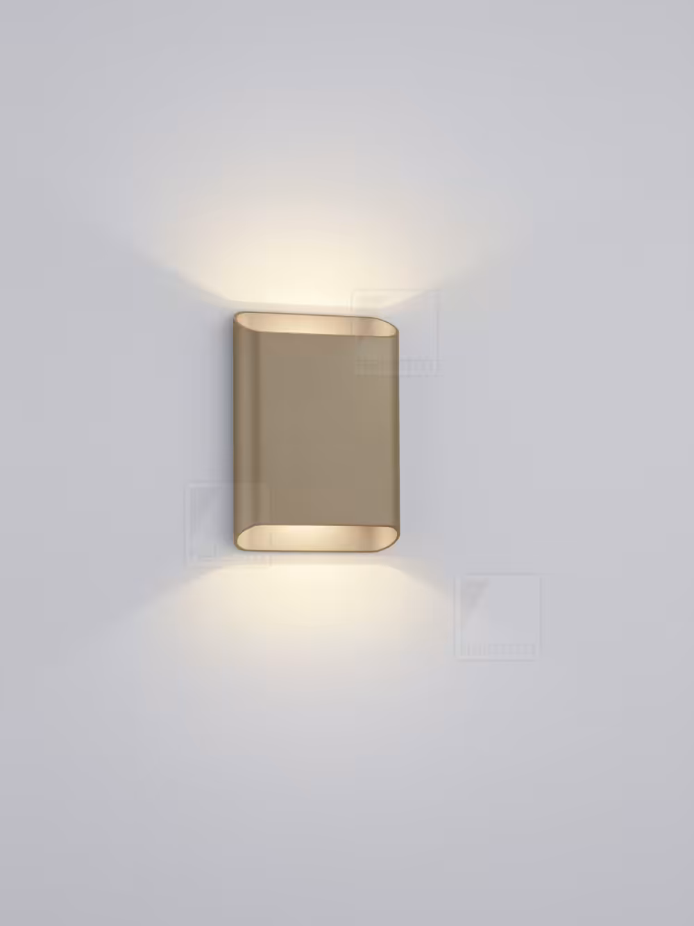 TOCO Φωτιστικό Τοίχου LED Καφέ IP54 12W 2700K