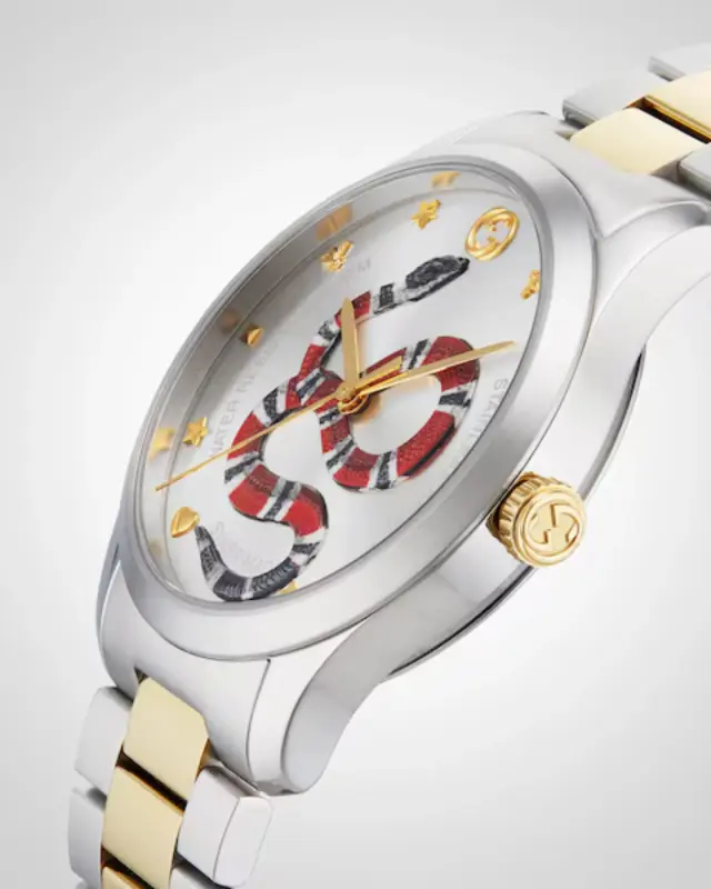 Gucci G-Timeless YA1264075 Γυναικείο Ρολόι Quartz 38mm Two-Tone - 38 mm 2