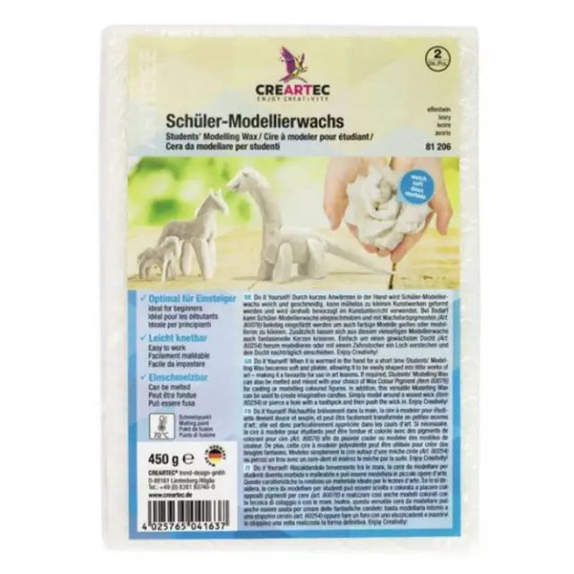 Creartec Κερί Γλυπτικής για Παιδιά & Σχολεία - Ivory - 450gr