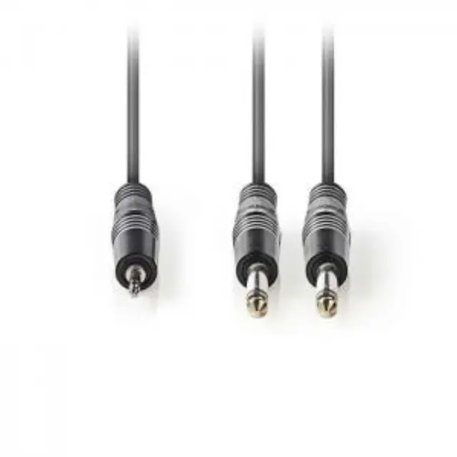 Kαλώδιο ήχου 2 x 6.35 mm αρσ.- 3.5 mm αρσ., 1.50m. 2