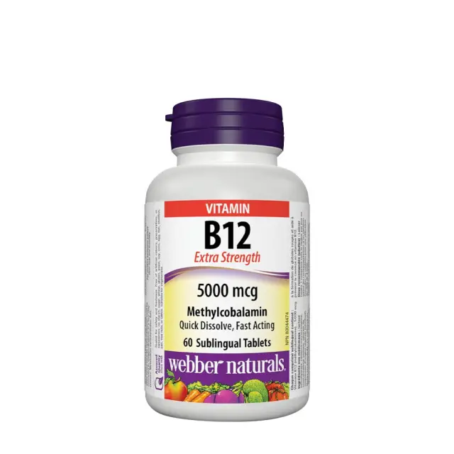 Webber Naturals Vitamin B12 Methylcobalamin 5000 mcg