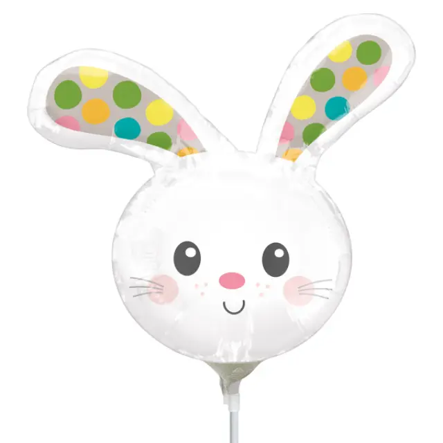 Μπαλόνι Φοιλ Μίνι 14 Spotted Bunny Head / 30 εκ - Κουνέλι