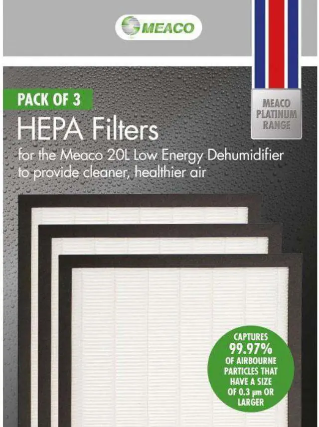 Φίλτρα HEPA Αφυγραντήρα Meaco 20L Platinum (3 Τεμ)