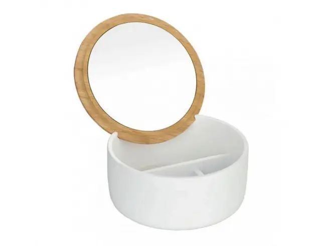 Κουτί οργάνωσης με καθρέφτη Excellent Houseware, σε 2 επιλογές σχεδίου - Καφέ/Λευκό 101000740 3