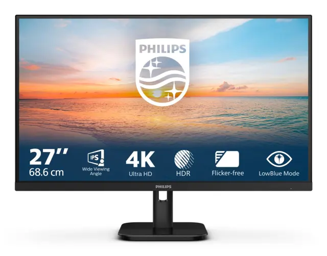 Philips E-Line 27E1N1800A IPS HDR Monitor 27" 4K 3840x2160 με Χρόνο Απόκρισης 4ms GTG – έως 60 δόσεις