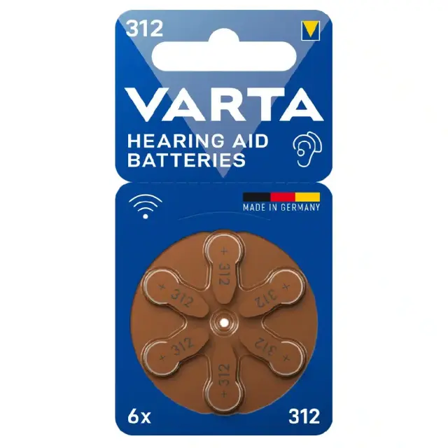 Μπαταρίες Ακουστικών Βαρηκοΐας Varta No 312 P312 PR41 ZA312 PR312