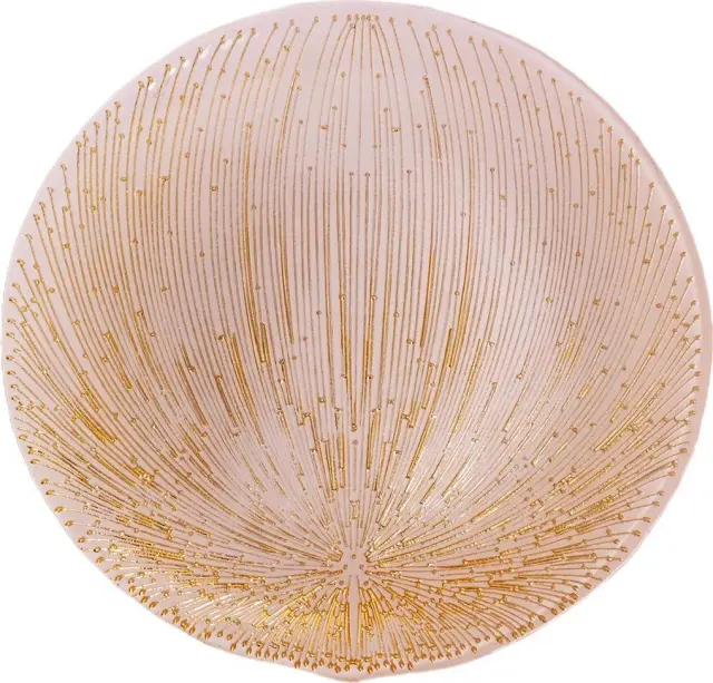Gold Ball Glass Plate Γυάλινη Πιατέλα 27cm