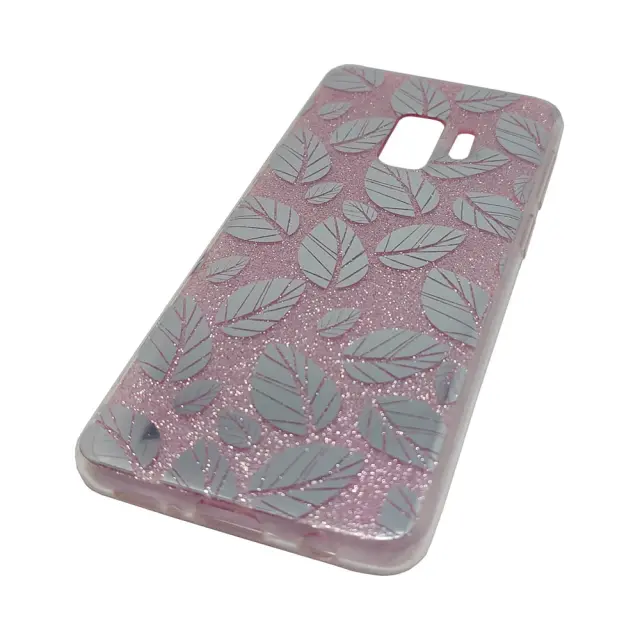 Θήκη Σιλικόνης Fashion Glitter Case Για Samsung Galaxy S9 Leaves 2