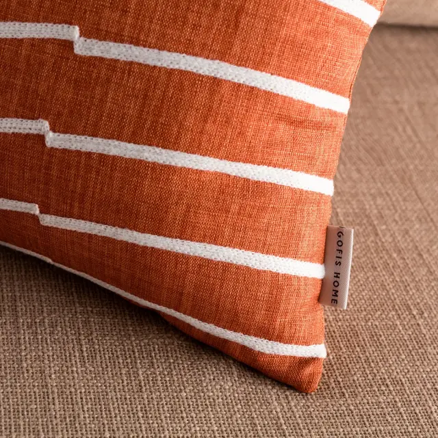 Μαξιλαροθήκη 43x43 GOFIS HOME Amon Tan Brown 3