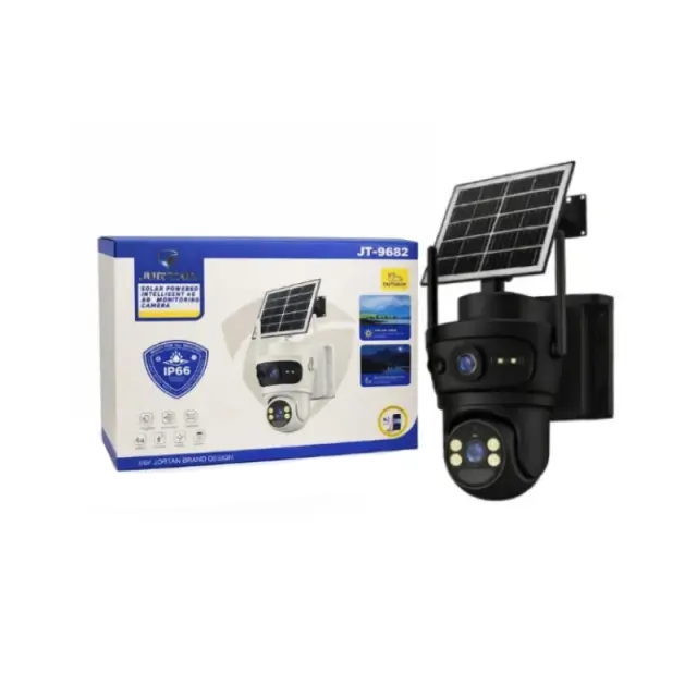 Jortan Ηλιακή Κάμερα Ασφαλείας 4G PTZ IP66 με Full Color Νυχτερινή Όραση και Ανίχνευση Κίνησης JT-9682 - 4G Solar PTZ Security Camera IP66 with Full Color Night Vision and Motion Detection - TF236316