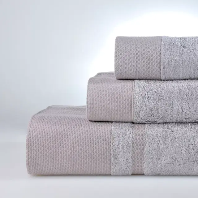 Σετ πετσέτες 600gsm New Rosa Grey Σετ 3ων τεμαχίων (30x50, 50x90, 100x150)