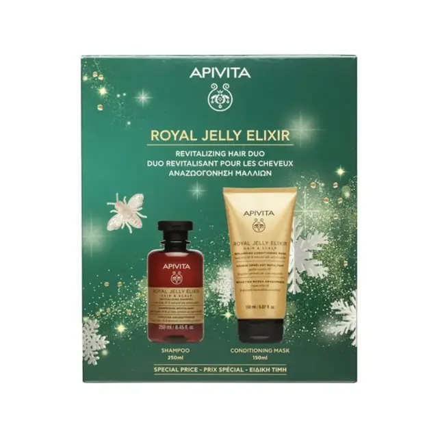 Apivita Royal Jelly Elixir Promo Hair & Scalp Αναζωογονητικό Σαμπουάν 250ml & Μαλακτική Μάσκα Αναδόμησης 150ml